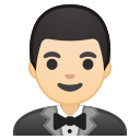 Android Pie; U+1F935 U+1F3FB; Emoji