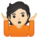 Android Pie; U+1F937 U+1F3FB; Emoji