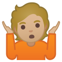 Android Pie; U+1F937 U+1F3FC; Emoji