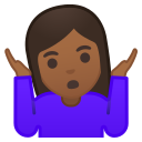Android Pie; U+1F937 U+1F3FE U+200D U+2640 U+FE0F; Emoji