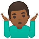 Android Pie; U+1F937 U+1F3FE U+200D U+2642 U+FE0F; Emoji