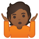 Android Pie; U+1F937 U+1F3FE; Emoji