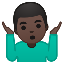 Android Pie; U+1F937 U+1F3FF U+200D U+2642 U+FE0F; Emoji