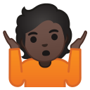 Android Pie; U+1F937 U+1F3FF; Emoji