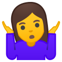 Android Pie; U+1F937 U+200D U+2640 U+FE0F; Emoji