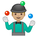Android Pie; U+1F939 U+1F3FC U+200D U+2642 U+FE0F; Emoji