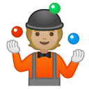 Android Pie; U+1F939 U+1F3FC; Emoji