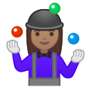 Android Pie; U+1F939 U+1F3FD U+200D U+2640 U+FE0F; Emoji