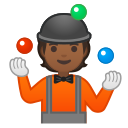 Android Pie; U+1F939 U+1F3FE; Emoji