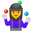 Android Pie; U+1F939 U+200D U+2640 U+FE0F; Emoji