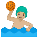 Android Pie; U+1F93D U+1F3FC U+200D U+2642 U+FE0F; Emoji