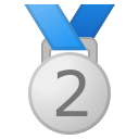 Android Pie; U+1F948; Silbermedaille Emoji