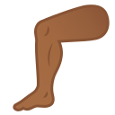 Android Pie; U+1F9B5 U+1F3FE; Emoji