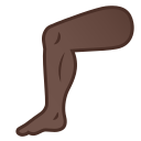 Android Pie; U+1F9B5 U+1F3FF; Emoji