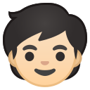 Android Pie; U+1F9D2 U+1F3FB; Enfant: Peau 1 Emoji