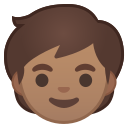 Android Pie; U+1F9D2 U+1F3FD; Kind: Hauttyp 4 Emoji