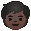 Android Pie; U+1F9D2 U+1F3FF; Emoji