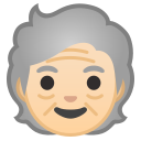 Android Pie; U+1F9D3 U+1F3FB; Emoji