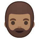 Android Pie; U+1F9D4 U+1F3FD; Emoji