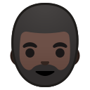 Android Pie; U+1F9D4 U+1F3FF; Homme À Barbe: Peau 5 Emoji