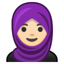 Android Pie; U+1F9D5 U+1F3FB; Frau mit Kopftuch: Hauttyp 1–2 Emoji