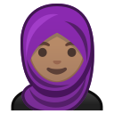 Android Pie; U+1F9D5 U+1F3FD; Mujer Con Pañuelo: Color De Piel 4 Emoji