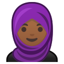 Android Pie; U+1F9D5 U+1F3FE; Mujer Con Pañuelo: Color De Piel 5 Emoji