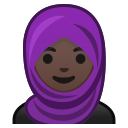 Android Pie; U+1F9D5 U+1F3FF; Femme Avec Foulard: Peau 5 Emoji