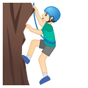Android Pie; U+1F9D7 U+1F3FB U+200D U+2642 U+FE0F; Homem Escalando: Pele Clara Emoji