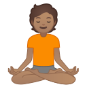 Android Pie; U+1F9D8 U+1F3FD; Pessoa Em Posição De Lótus: Pele Bronzeada Emoji