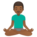 Android Pie; U+1F9D8 U+1F3FE U+200D U+2642 U+FE0F; Homem Em Posição De Lótus: Pele Escura Média Emoji