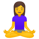 Android Pie; U+1F9D8 U+200D U+2640 U+FE0F; Mujer En Posición De Loto Emoji