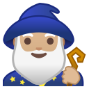 Android Pie; U+1F9D9 U+1F3FC U+200D U+2642 U+FE0F; Mago: Color De Piel 3 Emoji