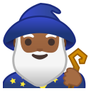 Android Pie; U+1F9D9 U+1F3FE U+200D U+2642 U+FE0F; Mago: Colore Pelle 5 Emoji
