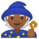 Android Pie; U+1F9D9 U+1F3FE; Emoji