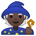 Android Pie; U+1F9D9 U+1F3FF; Mago (Pessoa): Pele Escura Emoji