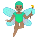 Android Pie; U+1F9DA U+1F3FD U+200D U+2642 U+FE0F; Homem Fada: Pele Bronzeada Emoji