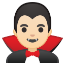 Android Pie; U+1F9DB U+1F3FB U+200D U+2642 U+FE0F; Vampiro: Pele Clara Emoji