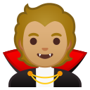 Android Pie; U+1F9DB U+1F3FC; Personne Vampire: Peau 2 Emoji