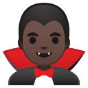 Android Pie; U+1F9DB U+1F3FF U+200D U+2642 U+FE0F; Vampiro Maschio : Colore Pelle 6 Emoji