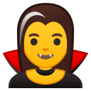 Android Pie; U+1F9DB U+200D U+2640 U+FE0F; Femme Vampire Emoji