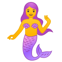 Android Pie; U+1F9DC U+200D U+2640 U+FE0F; Sirène Emoji