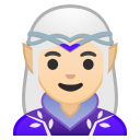 Android Pie; U+1F9DD U+1F3FB U+200D U+2640 U+FE0F; weiblicher Elfe: Hauttyp 1–2 Emoji