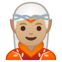 Android Pie; U+1F9DD U+1F3FC; Elfo (Persona): Colore Pelle 3 Emoji