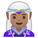 Android Pie; U+1F9DD U+1F3FD U+200D U+2640 U+FE0F; Femme Elfe: Peau 3 Emoji