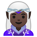 Android Pie; U+1F9DD U+1F3FF U+200D U+2640 U+FE0F; Emoji