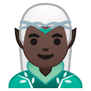 Android Pie; U+1F9DD U+1F3FF U+200D U+2642 U+FE0F; Elfo: Pele Escura Emoji