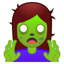 Android Pie; U+1F9DF U+200D U+2640 U+FE0F; Femme Zombie Emoji