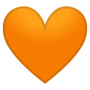 Android Pie; U+1F9E1; oranges Herz Emoji