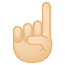 Android Pie; U+261D U+1F3FB; Emoji